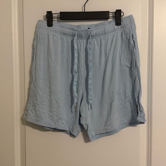 Women's Light Blue Athletic Shorts - Picture 1 of 3